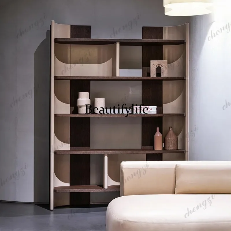 A5203 Italian light luxury solid wood bookcase multi-layer bookshelf large capacity shelf storage cabinet office decoration cabi