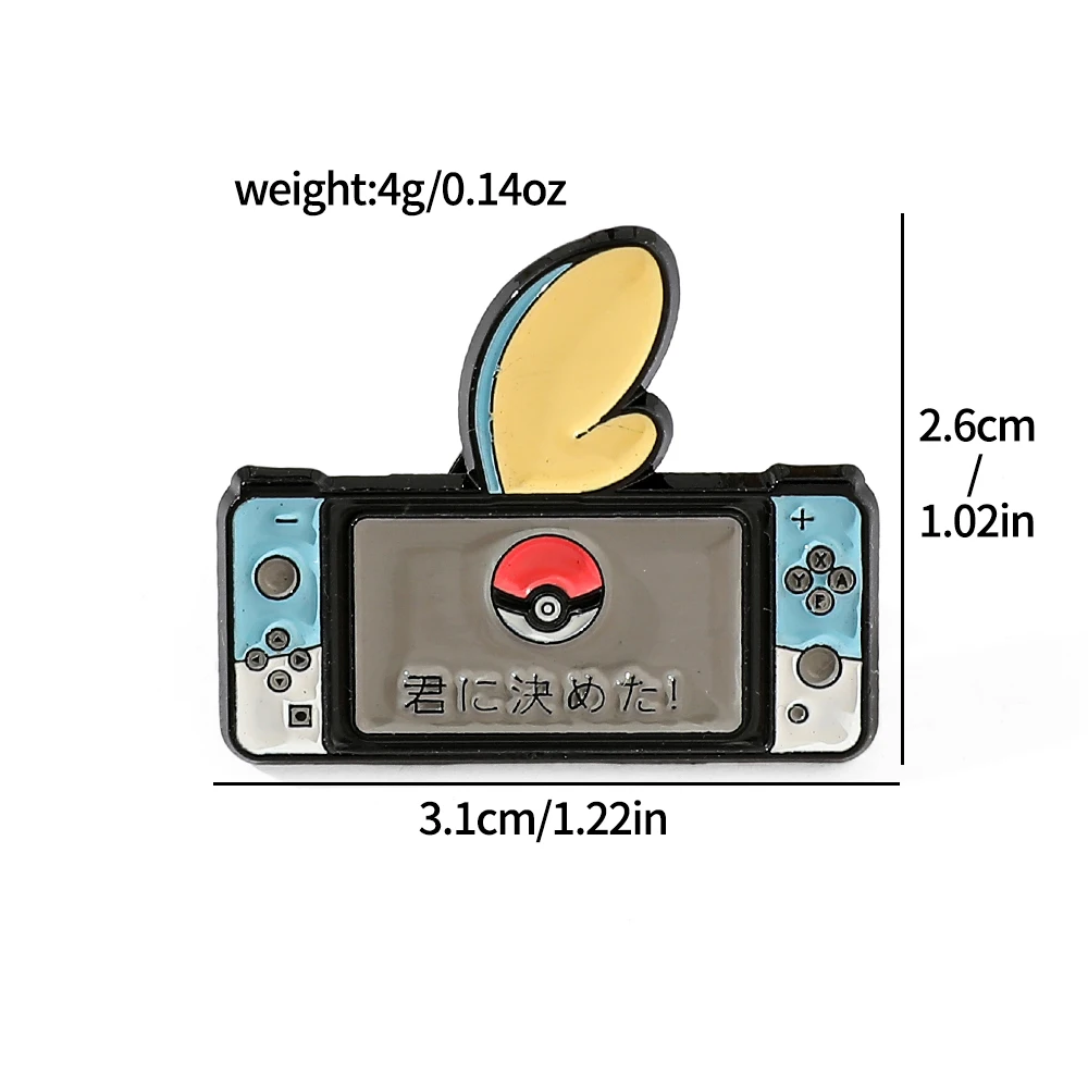 4 Pcs Coacatone Creative Game Console Styling Metal Badge pocket monsters brooch Accessories pin Decorative souvenir gift
