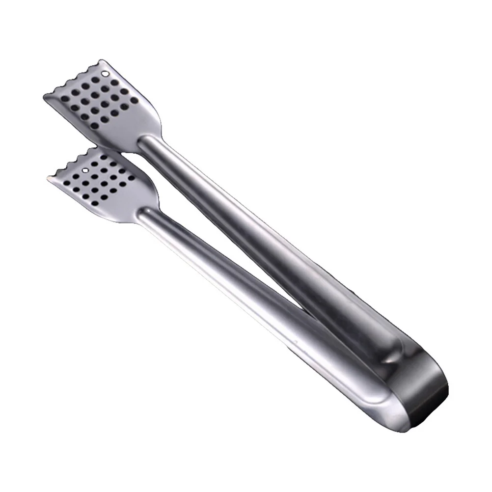 

2Pcs Food Tongs Stainless Steel Kitchen Serving Tool Bread Clip Heat Resistant Anti Slip Lightweight For Home Buffet Restaurant