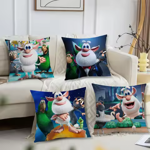 Cartoon Cute B-Booba Pillow Case Living Room Sofa Cushion Cover Suitable For Home Bedroom Room Decoration