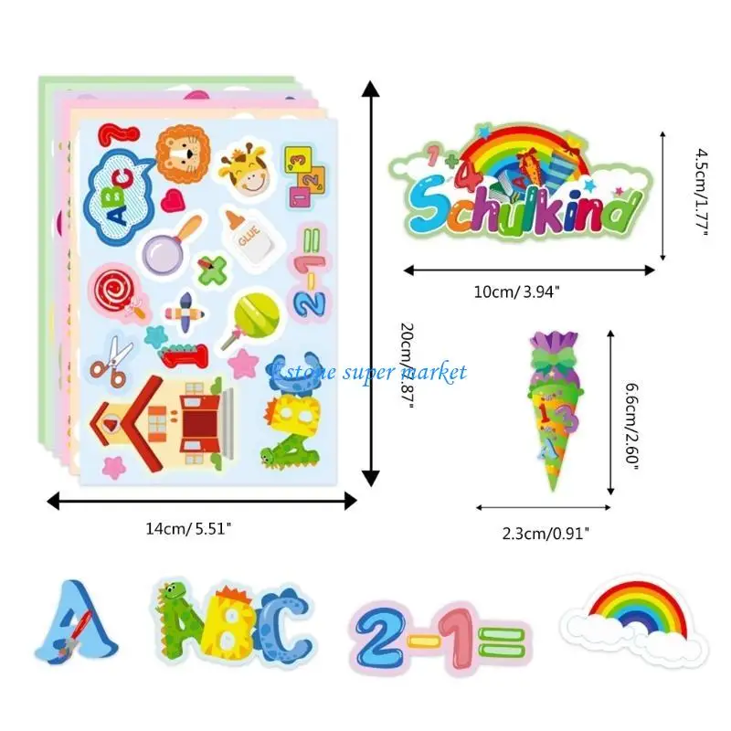 090B Sáng Tạo 6 Cái/gói Thời Trang Trở Lại Trường Miếng Dán Đàn Guitar Điện Thoại Laptop Chống Nước Miếng Dán Trang Trí Decors