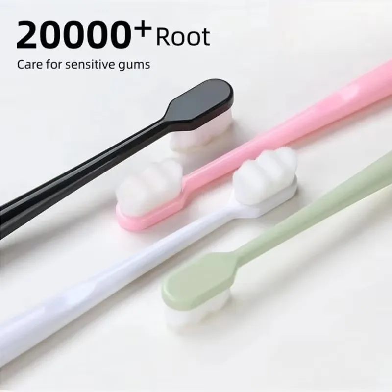 1-10 Uds cepillo de dientes suave ultrafino millones de nanocerdas cepillo de dientes para adultos limpieza profunda de dientes portátil viaje cuidado Dental