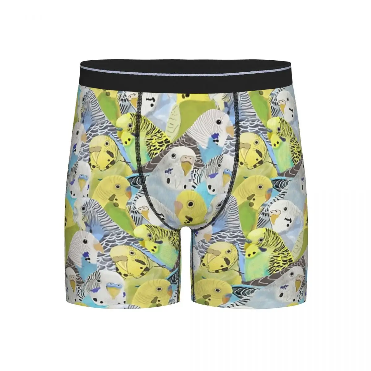 

Long Boxer Underpants Shorts Budgie Parakeets Panties Male Soft Underwear for Homme Man Boyfriend Gifts