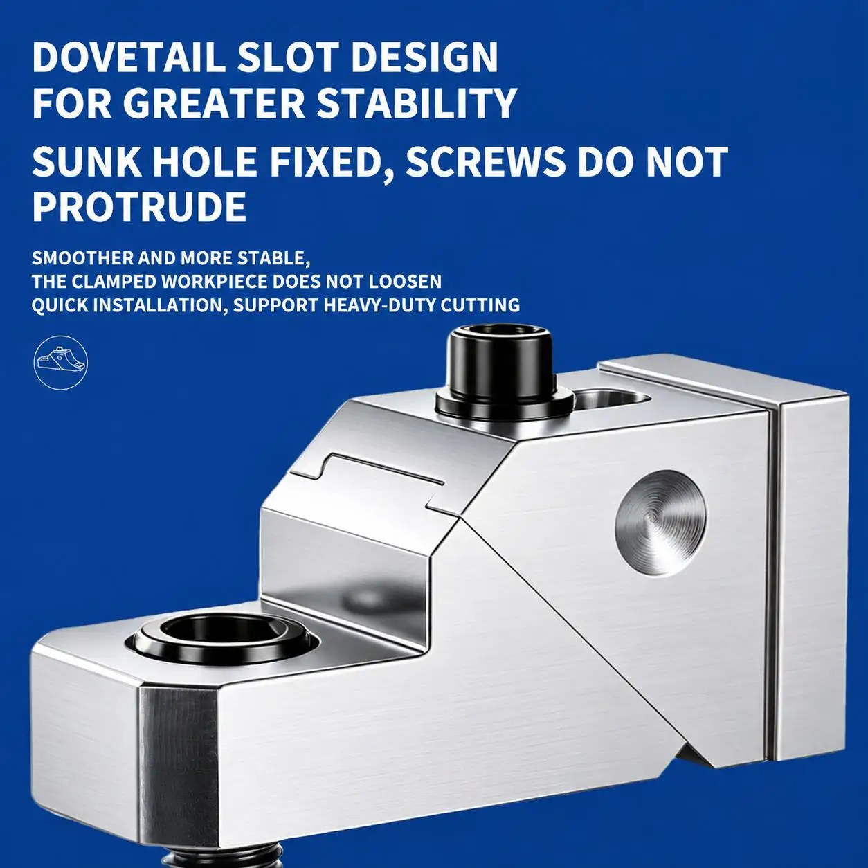 M10 heavy cut falt CNC Side Fixture Frog Clamps OK Vise Workholding Fixturing Bench Vice Clamp Fixed Precision Fixtures Clamping