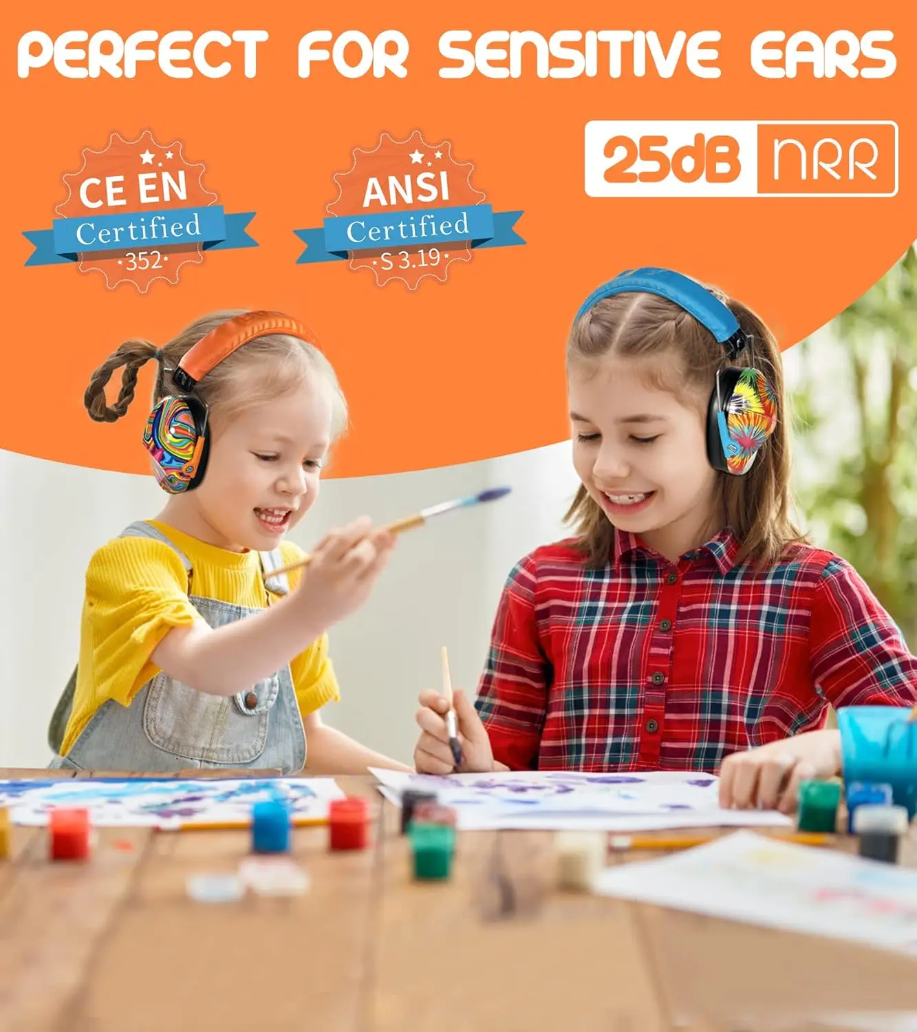 ZOHAN Hearing Protection Children Kids Earmuffs Ear Noise Reduction Defender Protecter for Toddler Sensitive Ears Headphones