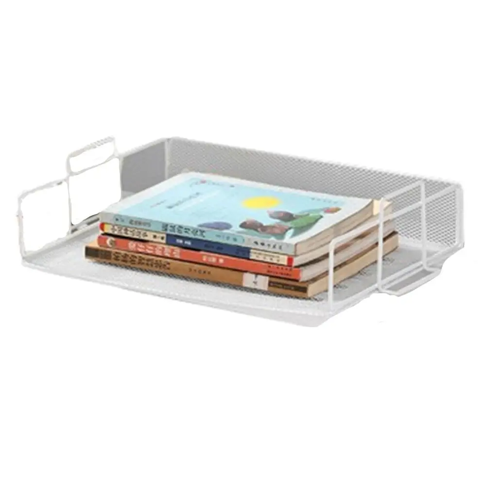 Unique Design Single Layer File Storage Rack Stackable a4 Desktop Document Shelf Sturdy Space Saving Magazine Holder School