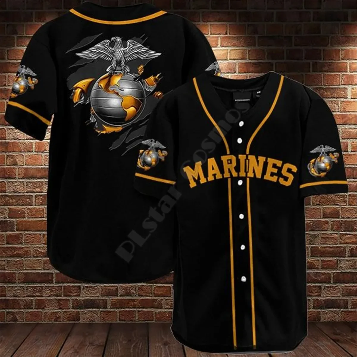 

U.S Marine Baseball Jersey Shirt Baseball Shirt 3D All Over Printed Men's Shirt Casual Shirts hip hop Tops