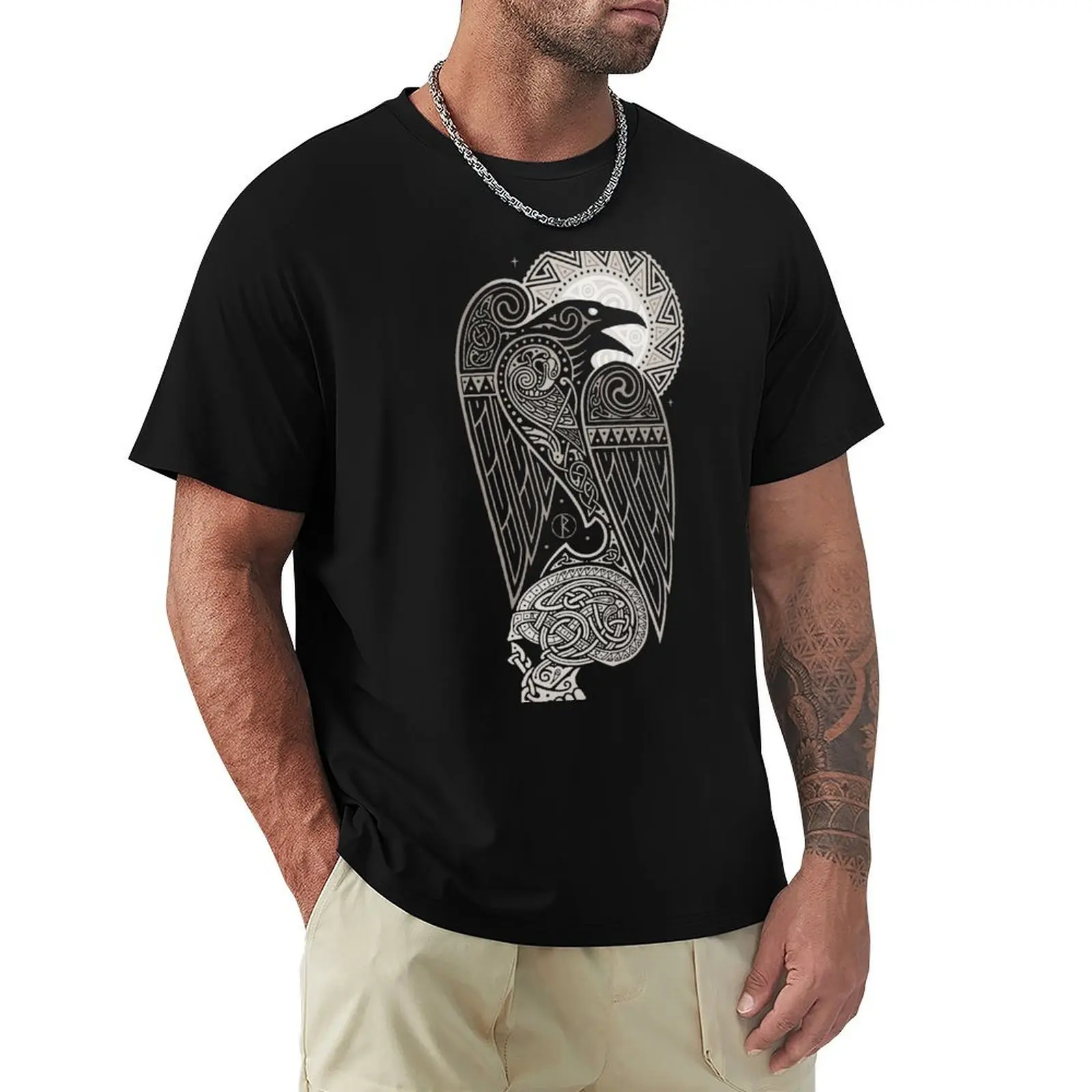 

CELTIC RAVEN T-Shirt valentines clothes anime stuff plus size tops Luxury man mens white t shirts