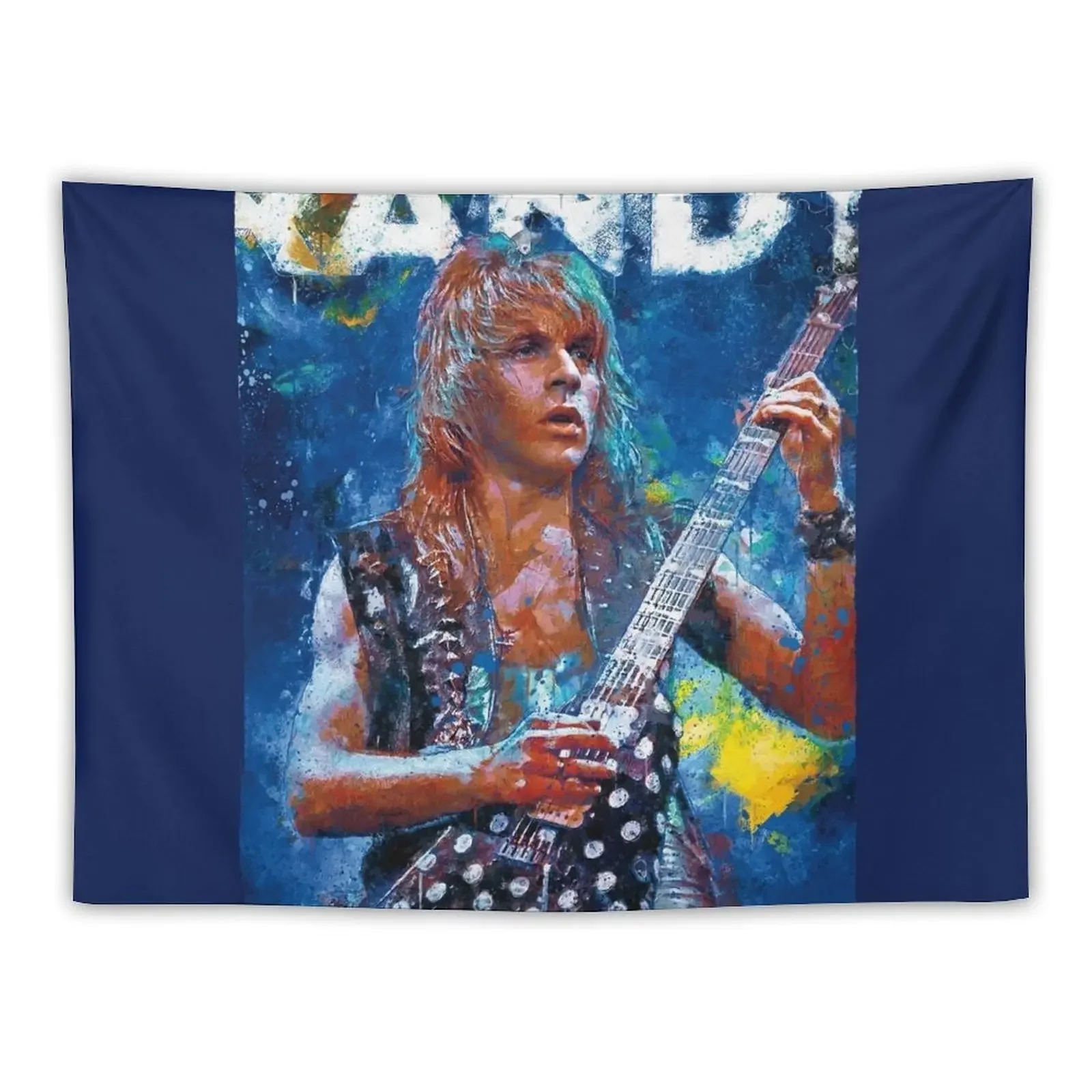 

Randy Rhoads print Tapestry Home And Comfort Decor Outdoor Decoration Anime Decor Room Decorations Aesthetic Tapestry