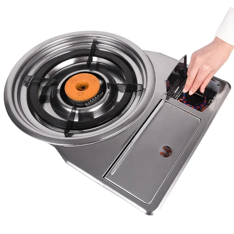 Korean Commercial Desktop Embedded Bbq             Grill Smokeless Indoor Outdoor Stainless Steel Barbecue