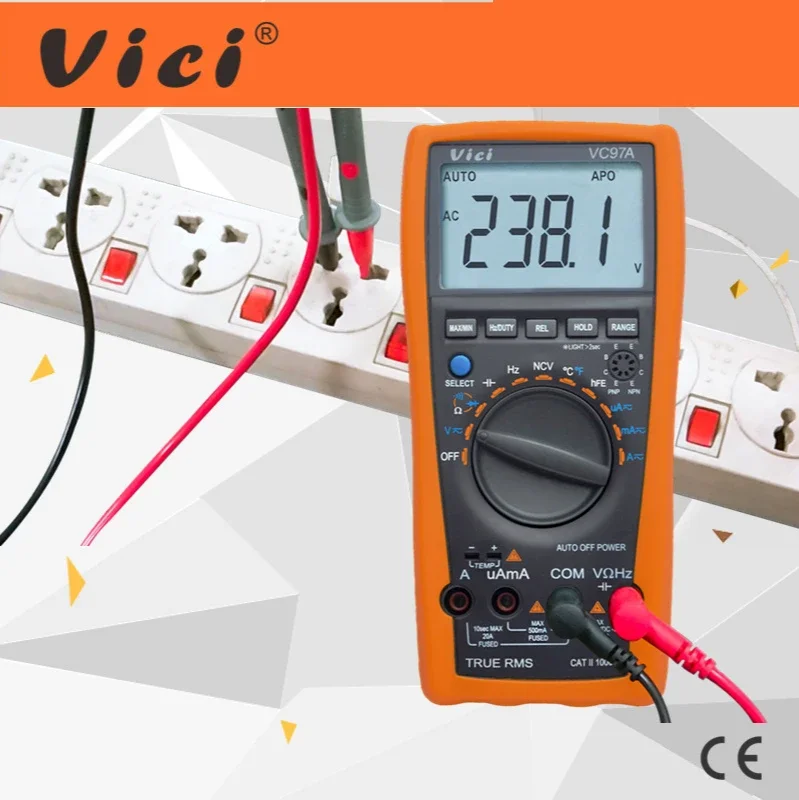 VICI VC97A 4000 Count Automatic Range Digital Multimeter NCV True RMS Multi-function High-quality Universal Meter