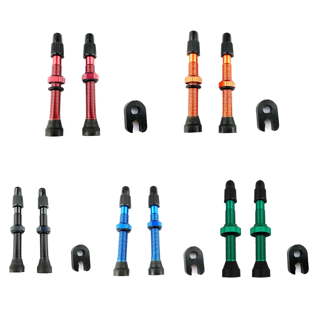 60mm 1 Pair Alloy Stem Presta Valve Bike Tubeless Tire + Tool Road Mountain for Outdoor Caring Personal Bicycle Supply