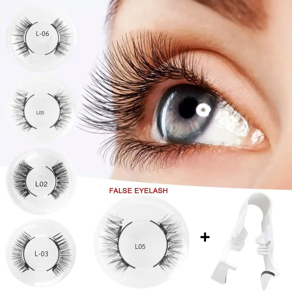 Fasdhion Natural Mink False Eyelash Handmade Reusable Eyelash Extension 3D Makeup Tool Man