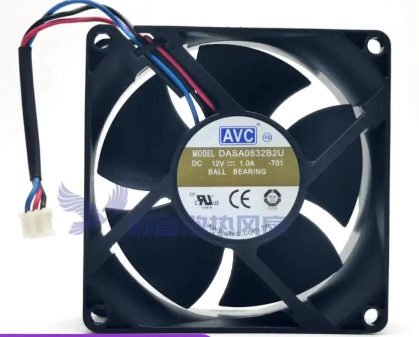 AVC DASA0832B2U T01 DC 12V 1.0A 80x80x32mm 3-Wire Server Cooling Fan