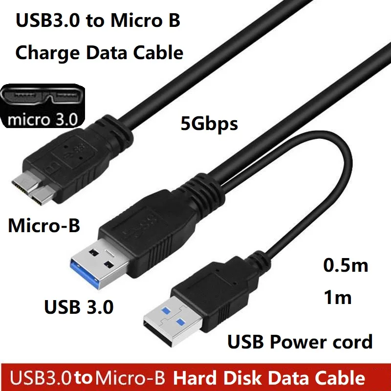 USB Type C Micro Cable USB C to Micro B Charger Cable Compatible with Samsung Galaxy Camera Hard Drive 5Gbps