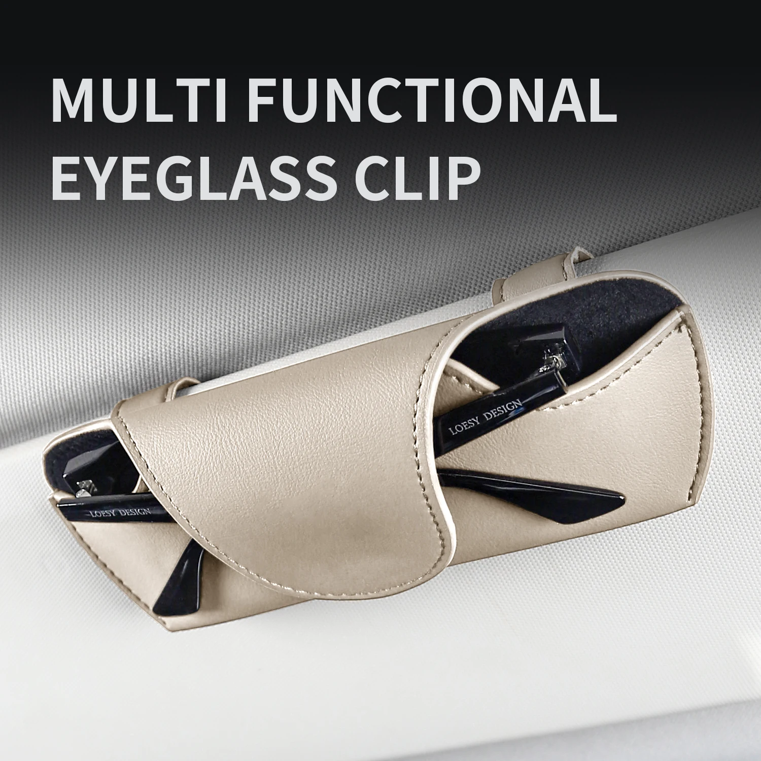 

Suitable for Mitsubishi Motors Outlander Airtrek ASX Montero Shogun Car Glasses Clip Nappa Leather Car Sunshade Glasses Box