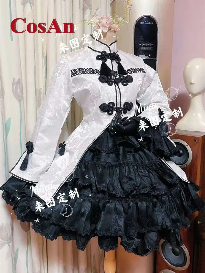 CosAn Game NEEDY GIRL OVERDOSE KAngel Cosplay Costume Sweet Lolita Skirt Chinese Cheongsam Activity Party Role Play Clothing