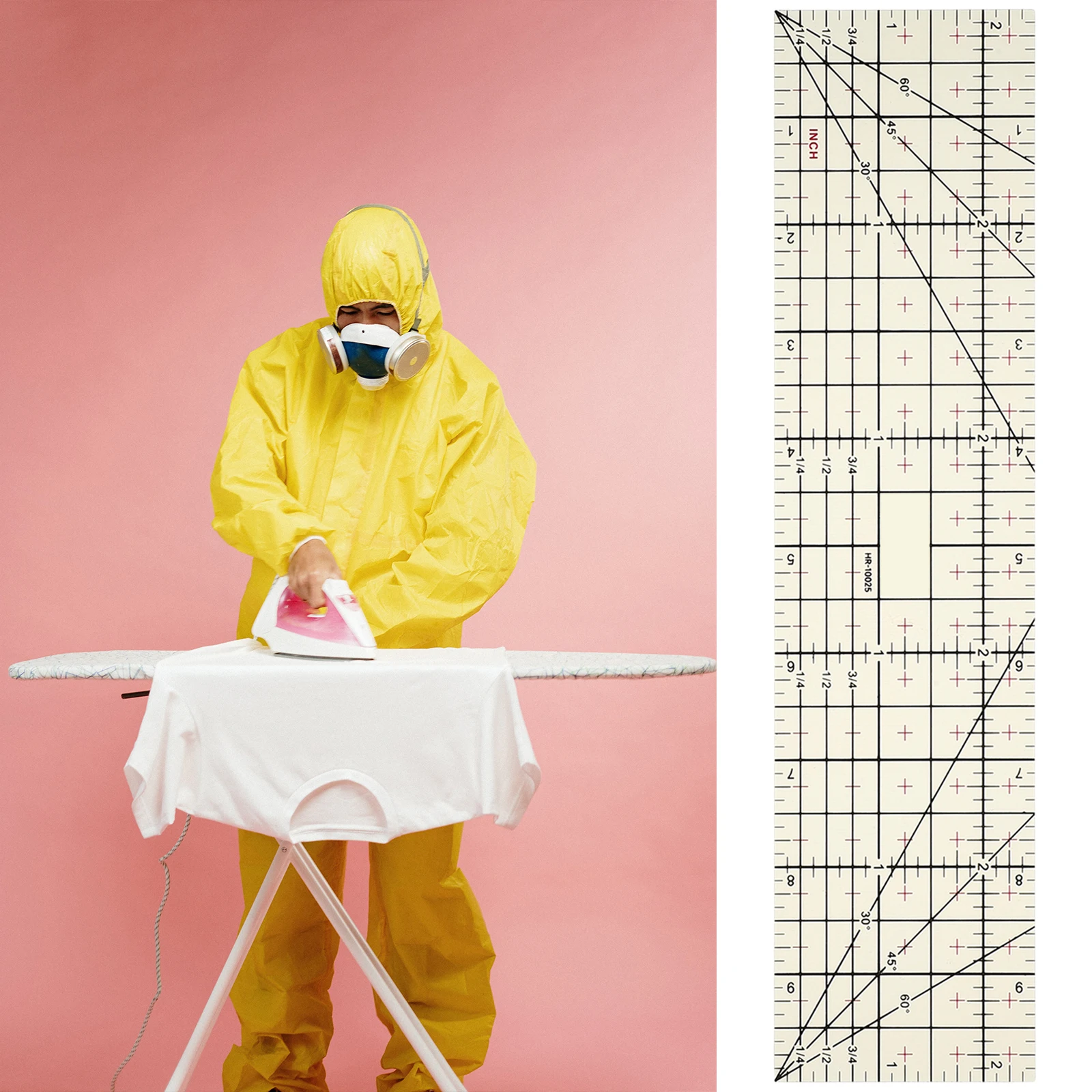 Heat Resistant Hot Ironing Patchwork Tailor Sewing Tool Non-Slip Surface For Precise Hems Steam Ironing Heat-Proof Sewing Ruler