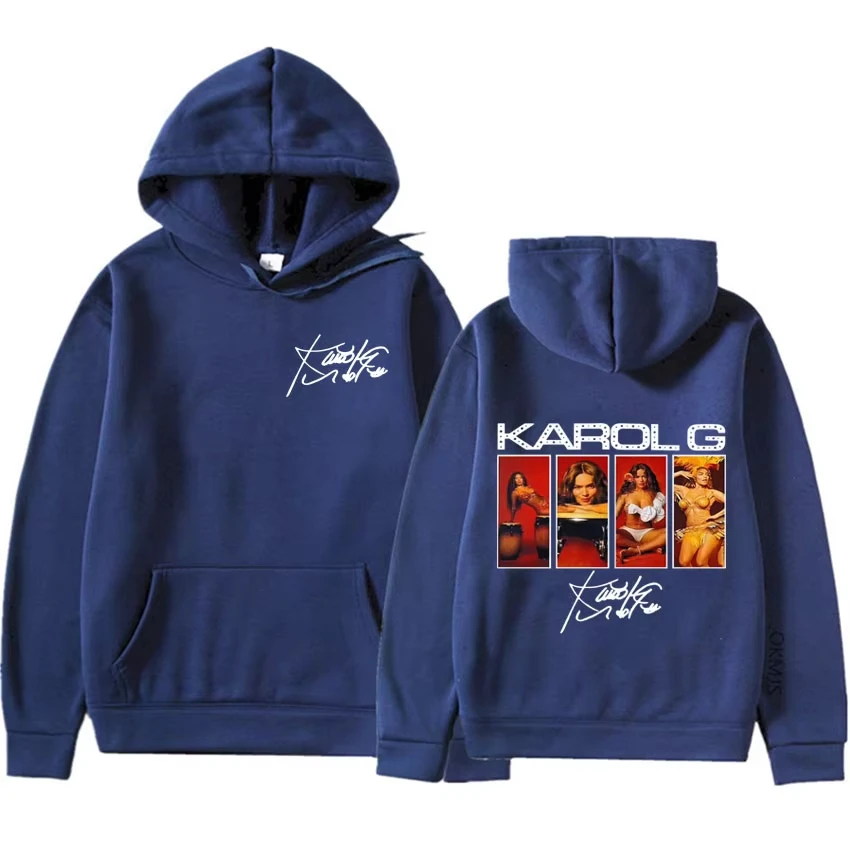 

Karol G Tropicoqueta New Album Tour Графический двусторонний принт Harajuku Толстовка Мужская повседневная одежда Y2k Уютный свитшот большого размера