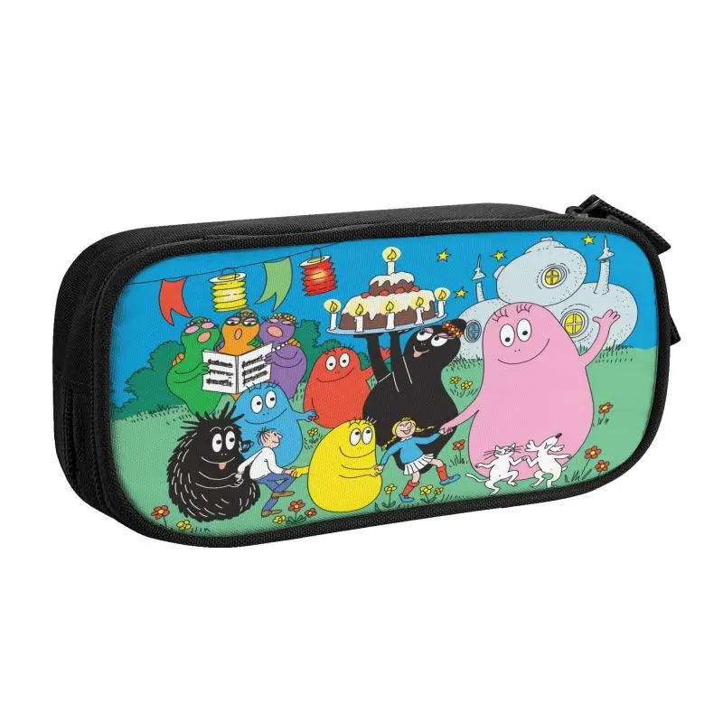 Custom Kawaii Les Barbapapa Cartoon Pencil Cases for Boy Girl Large Capacity Cute Pencil Pouch School Accessories