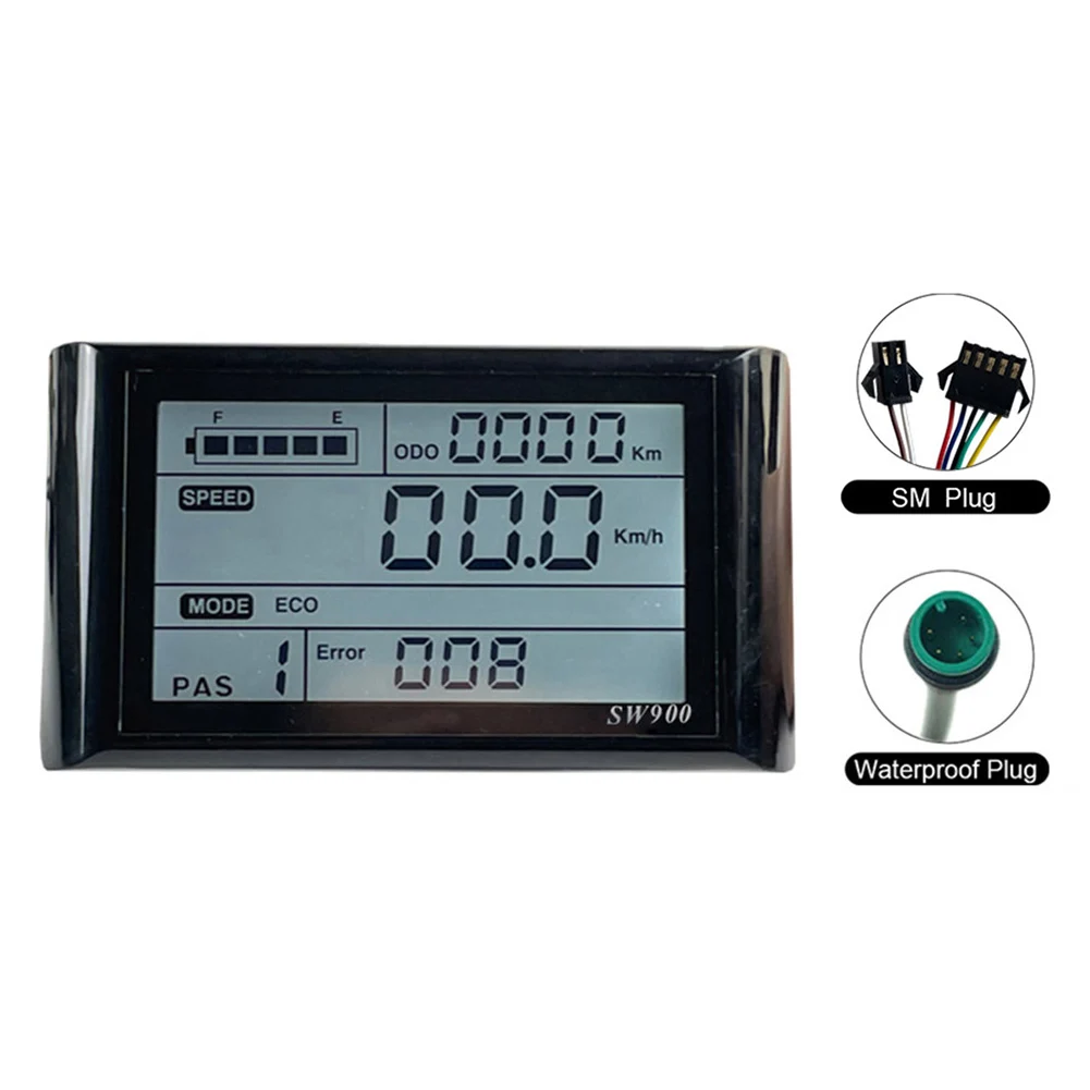 SW900 Elektroroller LCD-Display Messgerät Bedienfeld 5pin 24/36/48V E-Bike Fahrrad Flüssigkristall LCD Instrument Kommunikation – Detail 1