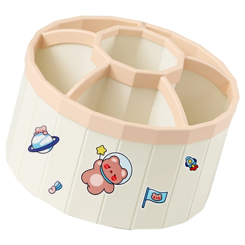 回転ペンホルダーデスクオーガナイザー 6 コンパートメントペンオーガナイザー大容量ペンホルダーアートサプライオーガナイザー Holde