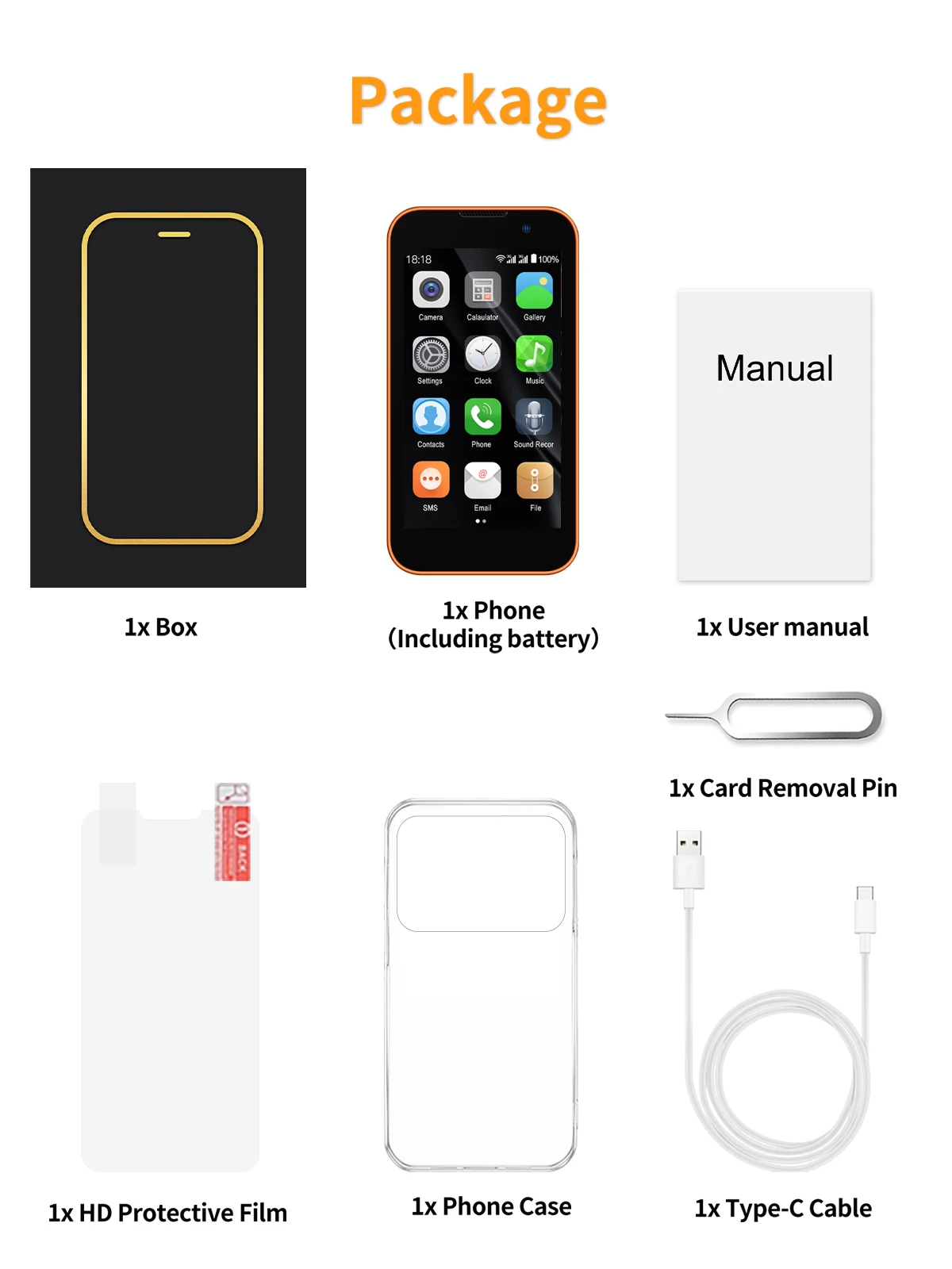 2026 SERVO 3G Super Mini Smartphone Android 9.0 OS 2GB+16GB WiFi Hotspot Play Store Face ID 3.0" Pocket Smart Phone 2SIM Standby