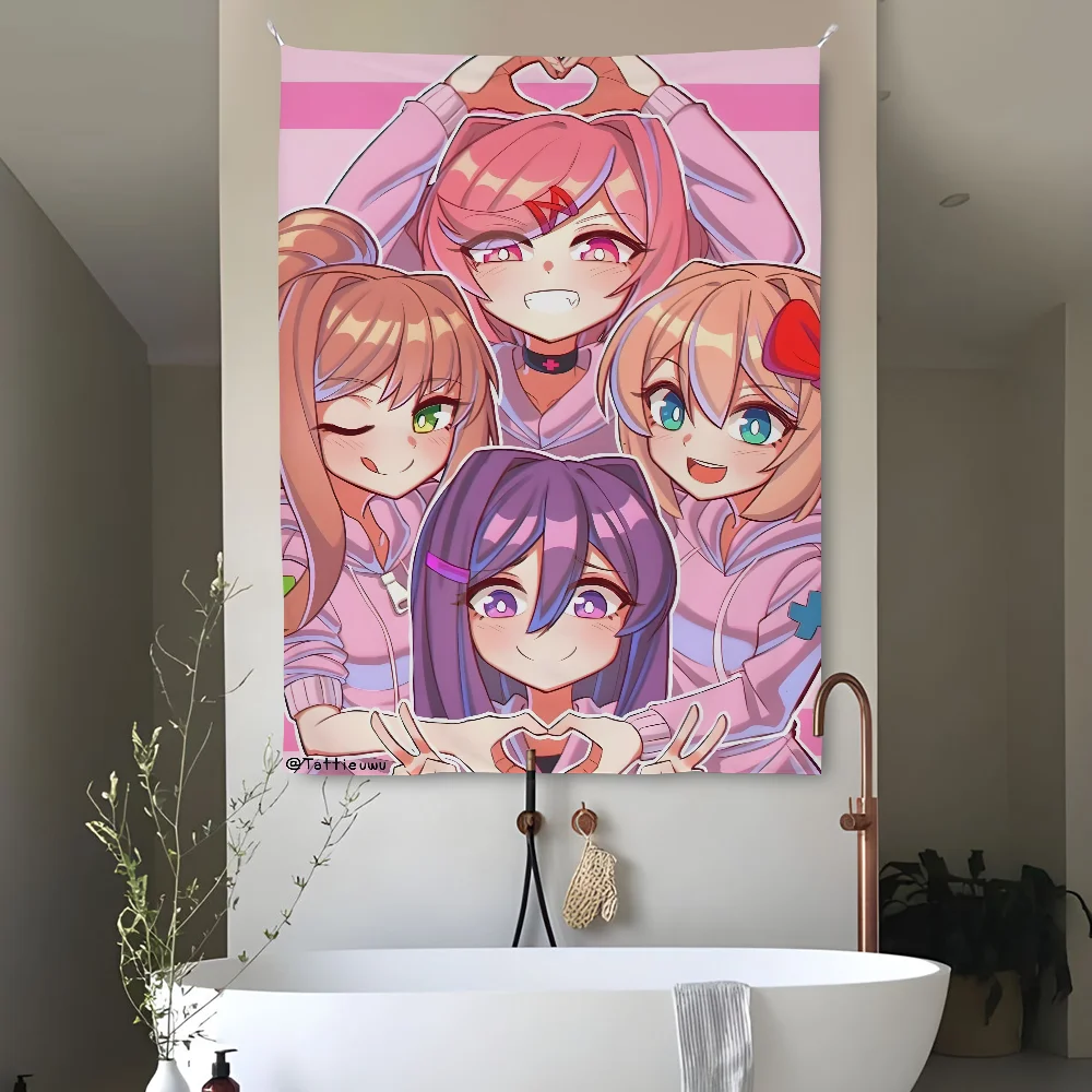 Game Dokis D-Dokis L-Literatuares Club Tapestry Perfect For Home&Living Bedroom Decor Wall Art Backdrop Banner