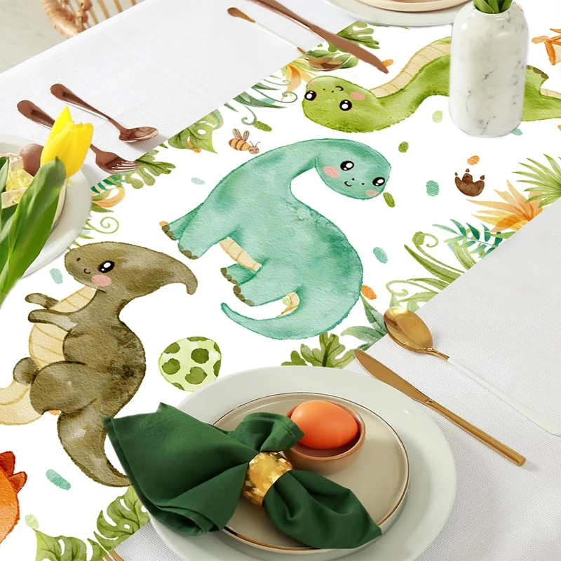 ديناصور الجدول عداء الديناصور الأخضر موضوع هدير دينو واحد حفلة عيد ميلاد زينة أطفال بنين الغابة سفاري لوازم استحمام الطفل