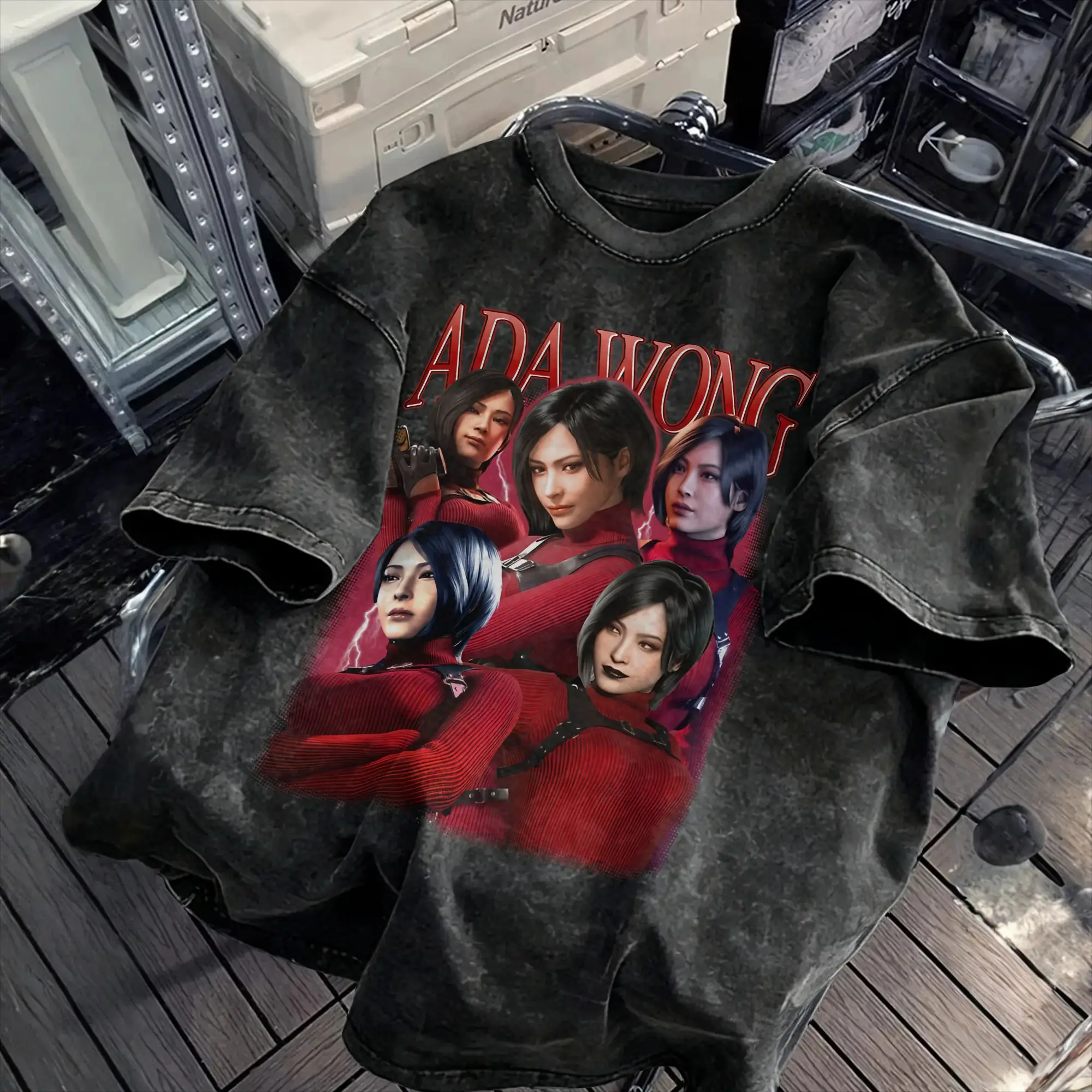 Residence Evil Ada Wong T-Shirt Beach  Streetwear T Shirts Cotton Hip Hop Tee Shirt For Male Short Sleeve Design Tees