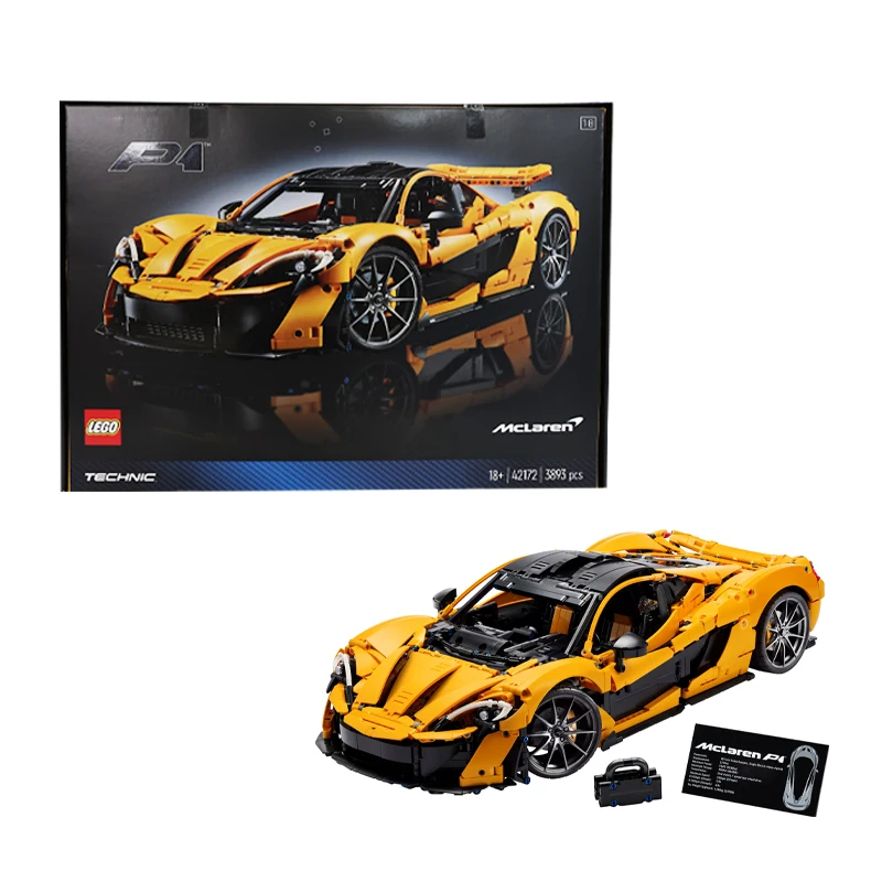 

Lego 42172 Механический набор Mclaren P1, модель суперкара для мальчиков и девочек, строительный блок, набор игрушек, подарок