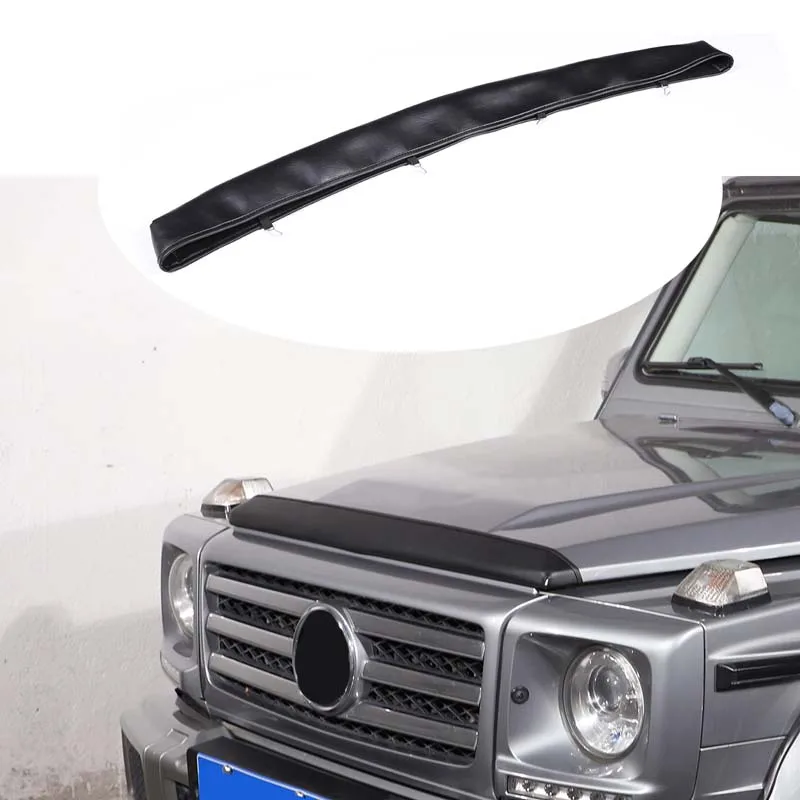 For Mercedes-Benz G-Class W463 2004-2018 Leather Car Covers Engine Hood Cover Protector Bonnet Guard Forming Accessories