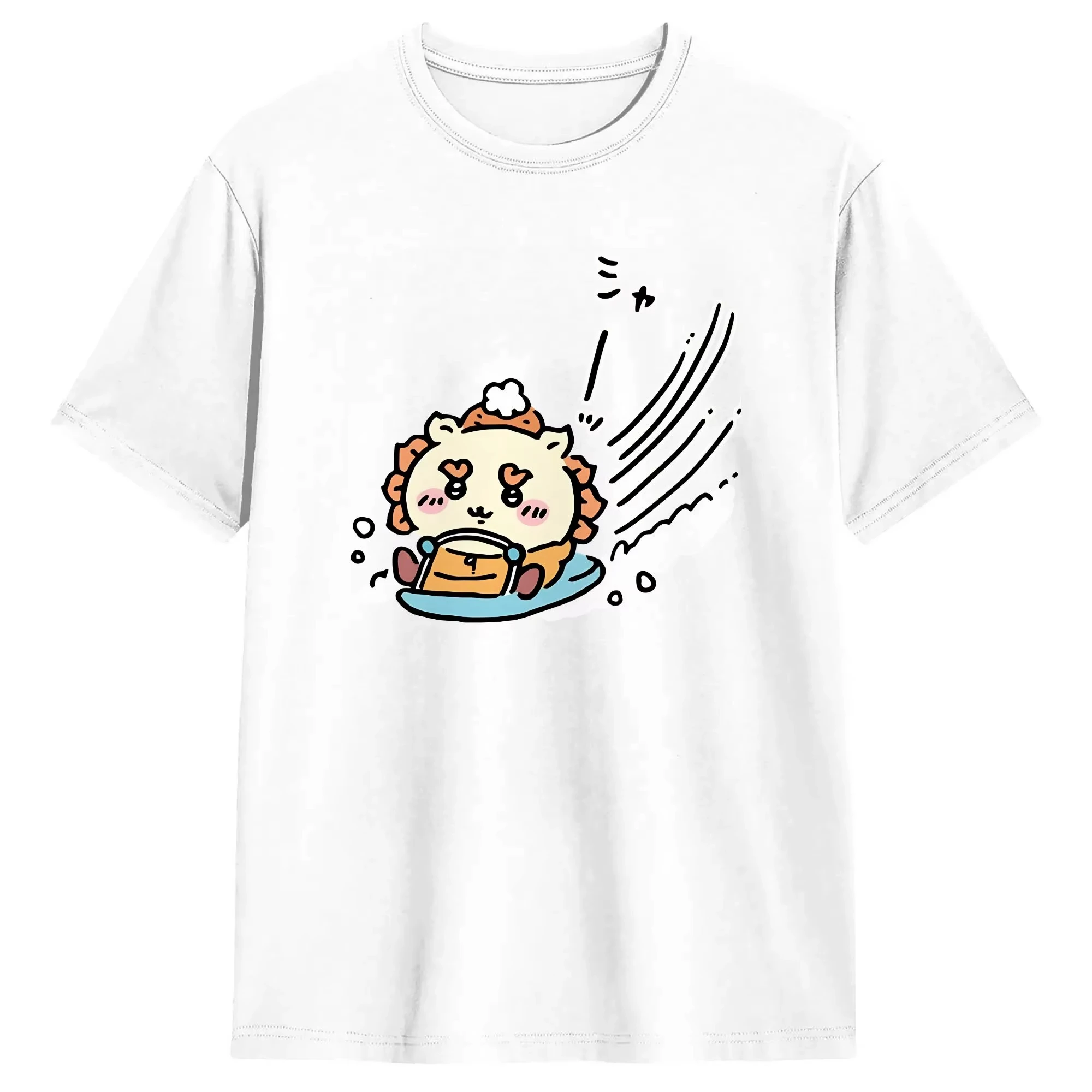 Chiikawa Cute Kawaii Anime Starry Tee Men's Women's Black Retro Cool Graphic Art Print Oversized Short Sleeve Streetwear Top