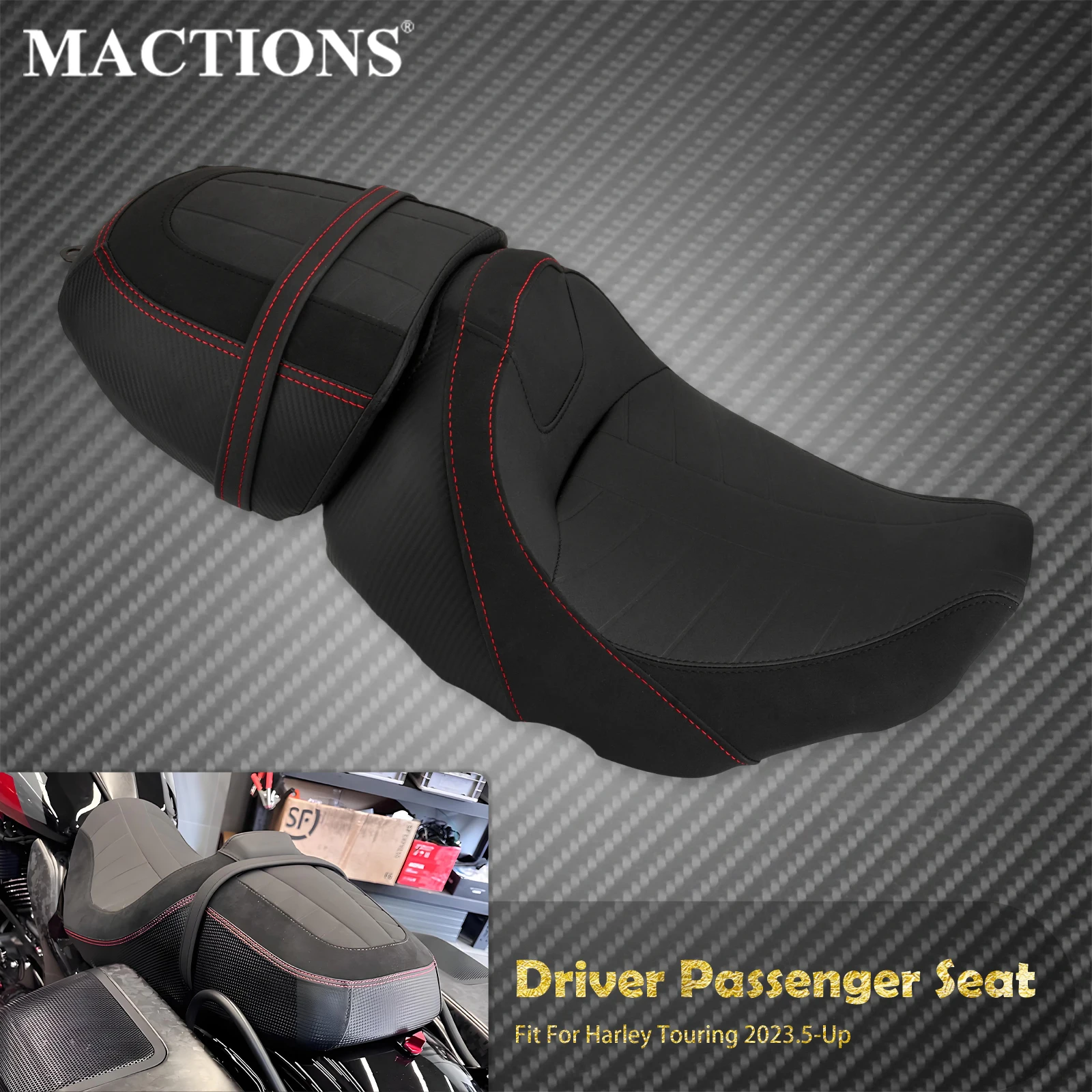 

Motorcycle Driver Passenger Two Up Seat For Harley Touring Street Road Glide FLTRXSTSE 2024-Up FLHXSE FLTRXSE 2023-26 FLHXU 2025