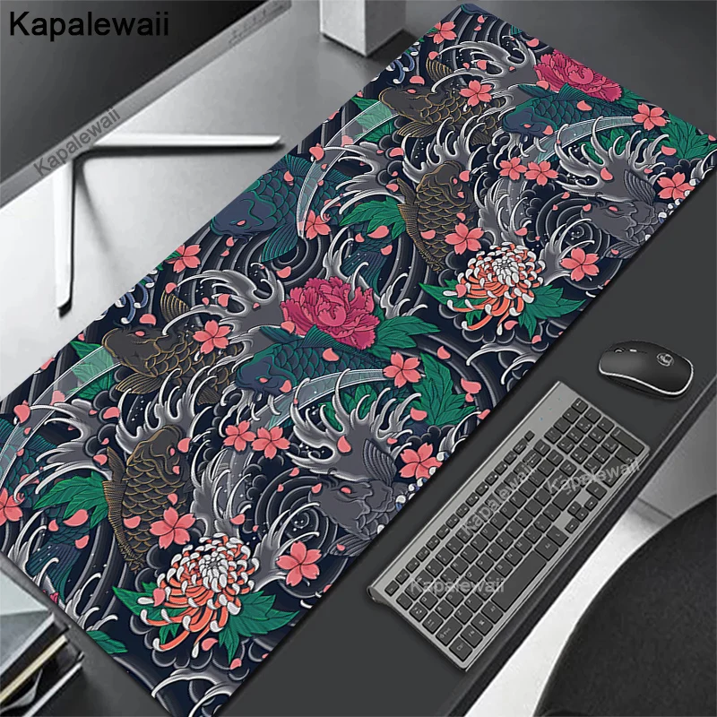 

Gaming Mouse Pad Computer Mousepad Great Wave Large Mouse Mat Gamer Rubber Carpet Keyboard Pads 100x55cm