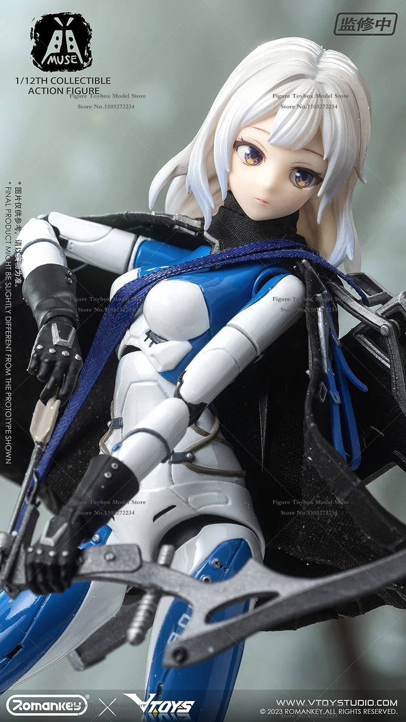 Romankey X VTOYS 1/12 Scale Cute Muse Movable Girl Action Figure Handsome Weapon Accessory 6\