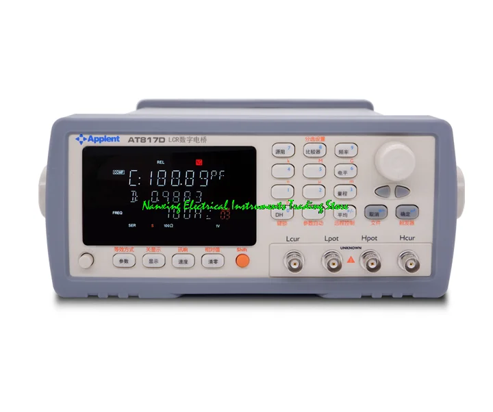 AT817D Digital LCR Meter High Precision  Capacitance Inductance Resistance Tester 50Hz-100KHz 10 Points L,C,R,Z,D,Q