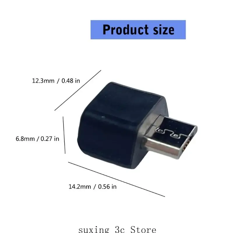 E8BE Micros USB To Type C Adapter Replacement for G502 Wireless Mouse Easy Repair Plastic Metal Construction