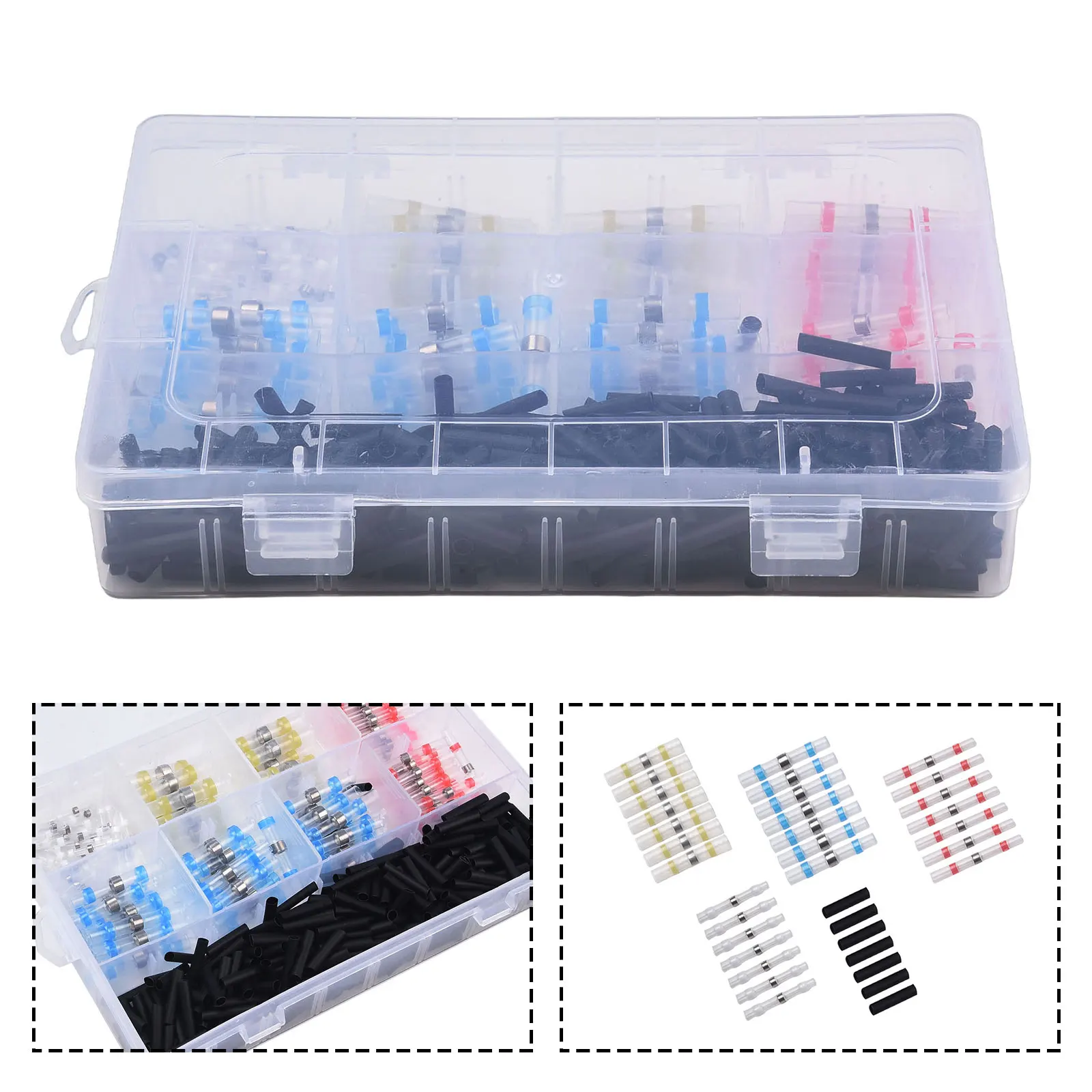 Crimp Connector Heat Shrinkable Tube Set Heat Shrink Kit Terminal Waterproof 400pcs Connection Crimp Connectors