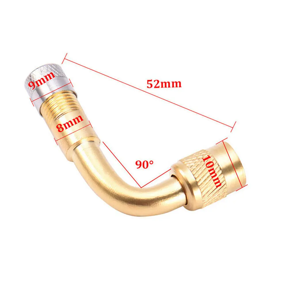

Motorcycle Trucks Stem Cap Adapter Tyre Valve Replacement 90 Degree Vehicle Automobile Copper Extension Practical