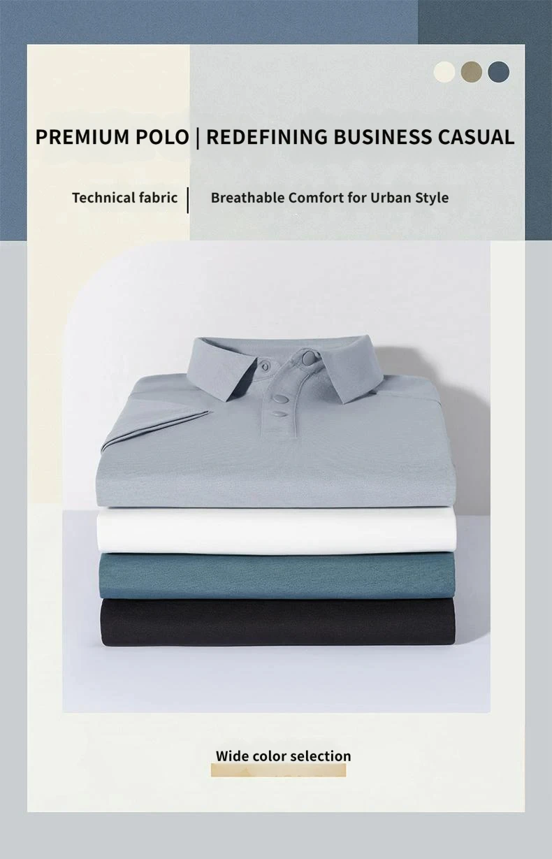 2026 New Men's Polo Shirt Short Sleeve, Stain-Resistant, Easy to Remove Stains, UV Resistant, Moisture-Wicking Men's T-Shirt