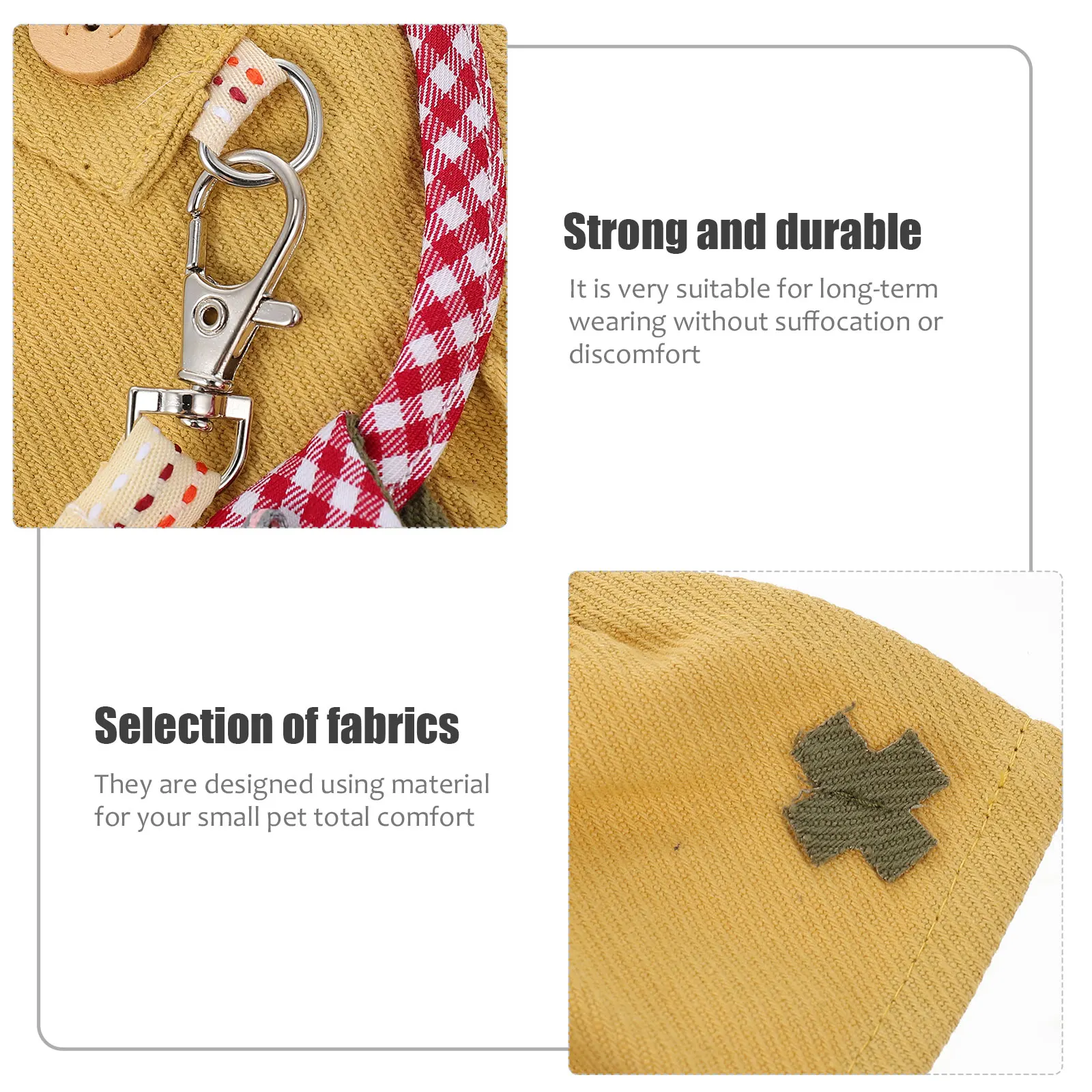 

Pet Leash Small Animals Cotton Adjustable Harness Vest Outfits Rabbit Hamster Guinea Pig Clothes Lightweight Durable Comfortable