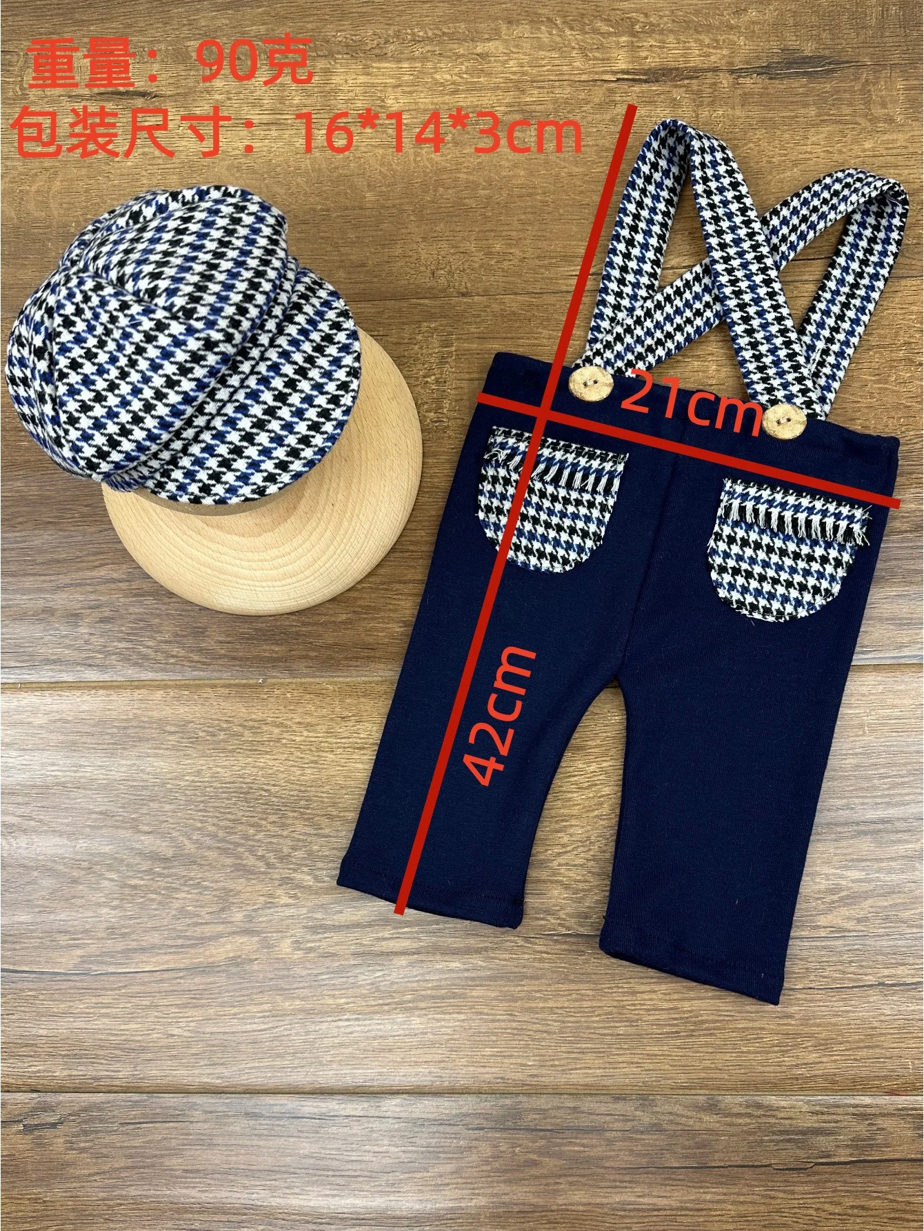 ❤️Newborn Photography Clothing Hat+Overalls 2Pcs/set Studio Baby Boy Photo Props Accessories Infant Clothes Outfits Fotografia