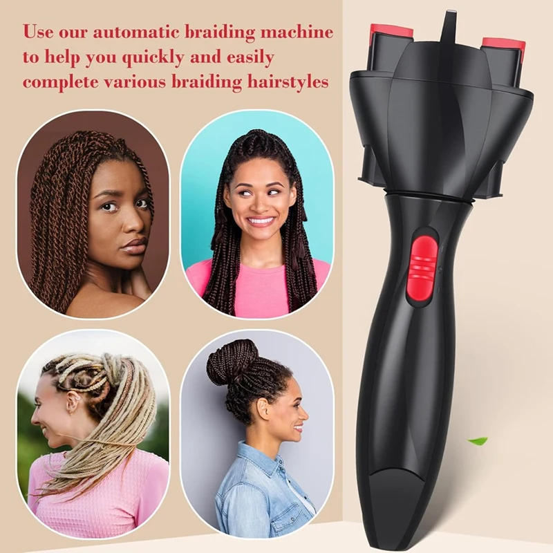 Automatic Braid & Rat Tail Comb Set Automatic Hair Twister Automatic Braiding Machine DIY Hair Styling Tools For Women