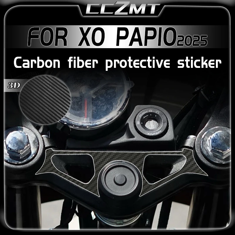 

For CFMOTO XO papio 2025 3D Carbon Fiber Sticker Car Modification Film Oil Tank Anti Scratch Protection Sticker Accessories
