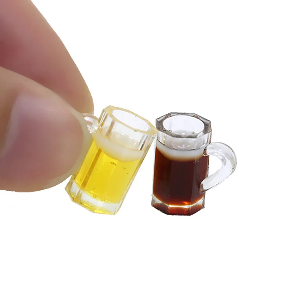 1/5/10Pcs Dollhouse Miniature Accessories Beer Mug Simulation Furniture Cup Toys For Doll House Decoration Home Accessories