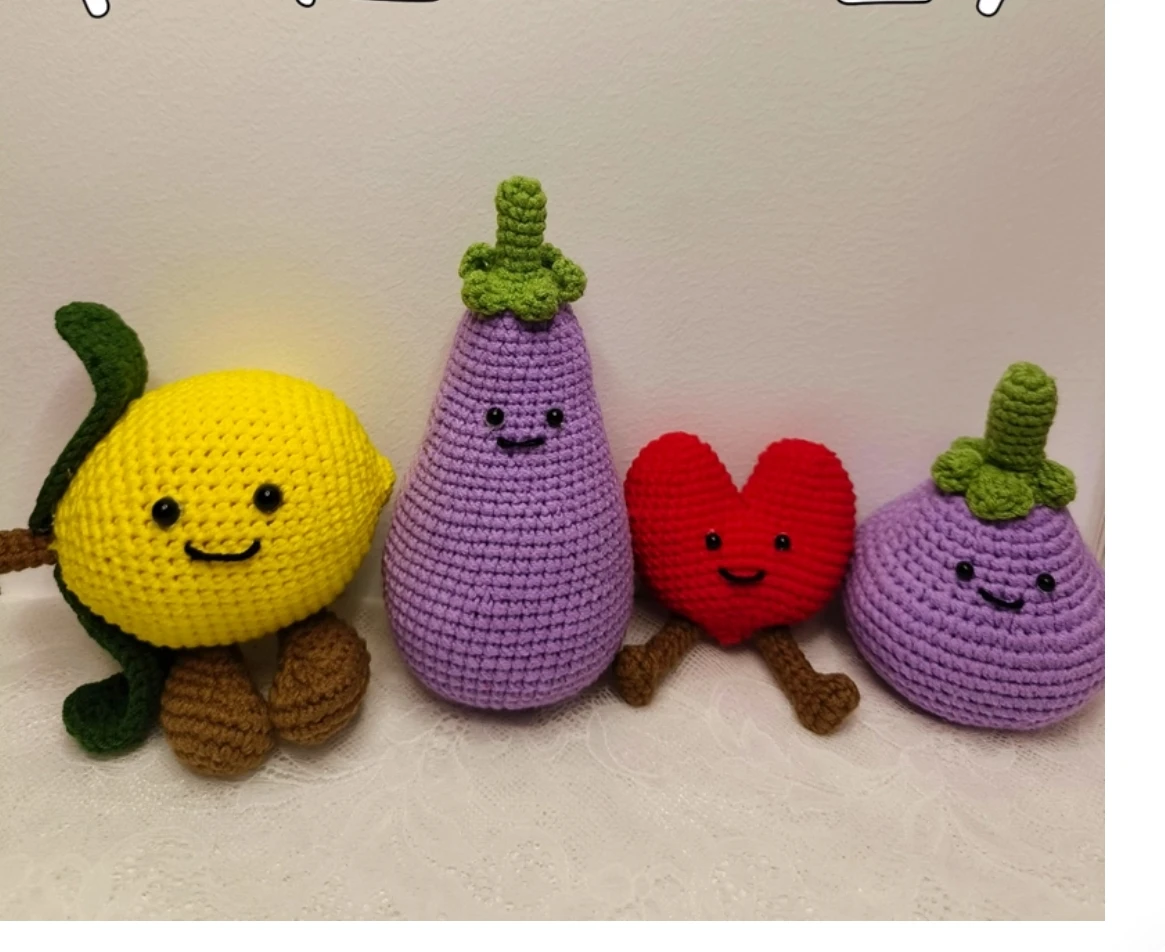 DIY اليدوية الحب دمية الكروشيه هلام دمية قلادة الصوف الحياكة المواد حزمة الكروشيه هدية الحلي