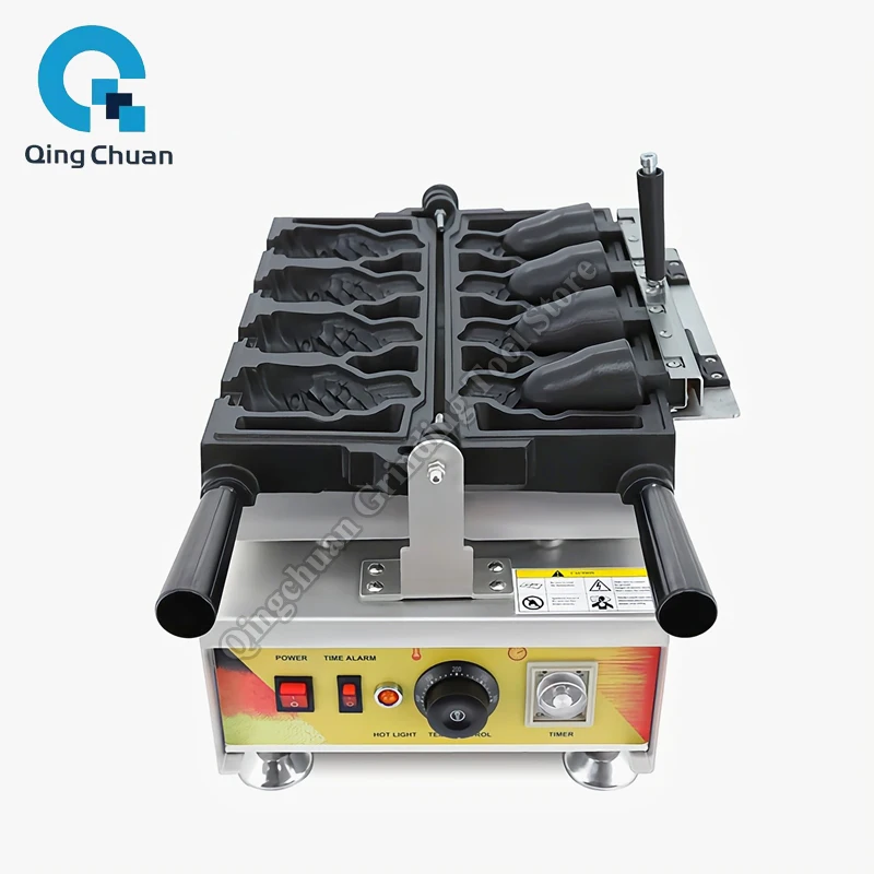 Fish Shaped Waffle Machine Commercial Electric Fish Shaped Ice Cream Taiyaki Waffle Machine Close Eyes Fish Waffle Maker - view 2