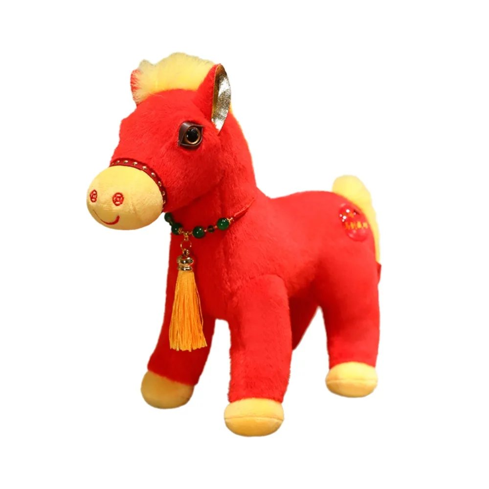 Simulação primavera festival mascote brinquedo cavalo cauda macia pp algodão recheado pônei brinquedos de pelúcia 20/25/30cm longo juba