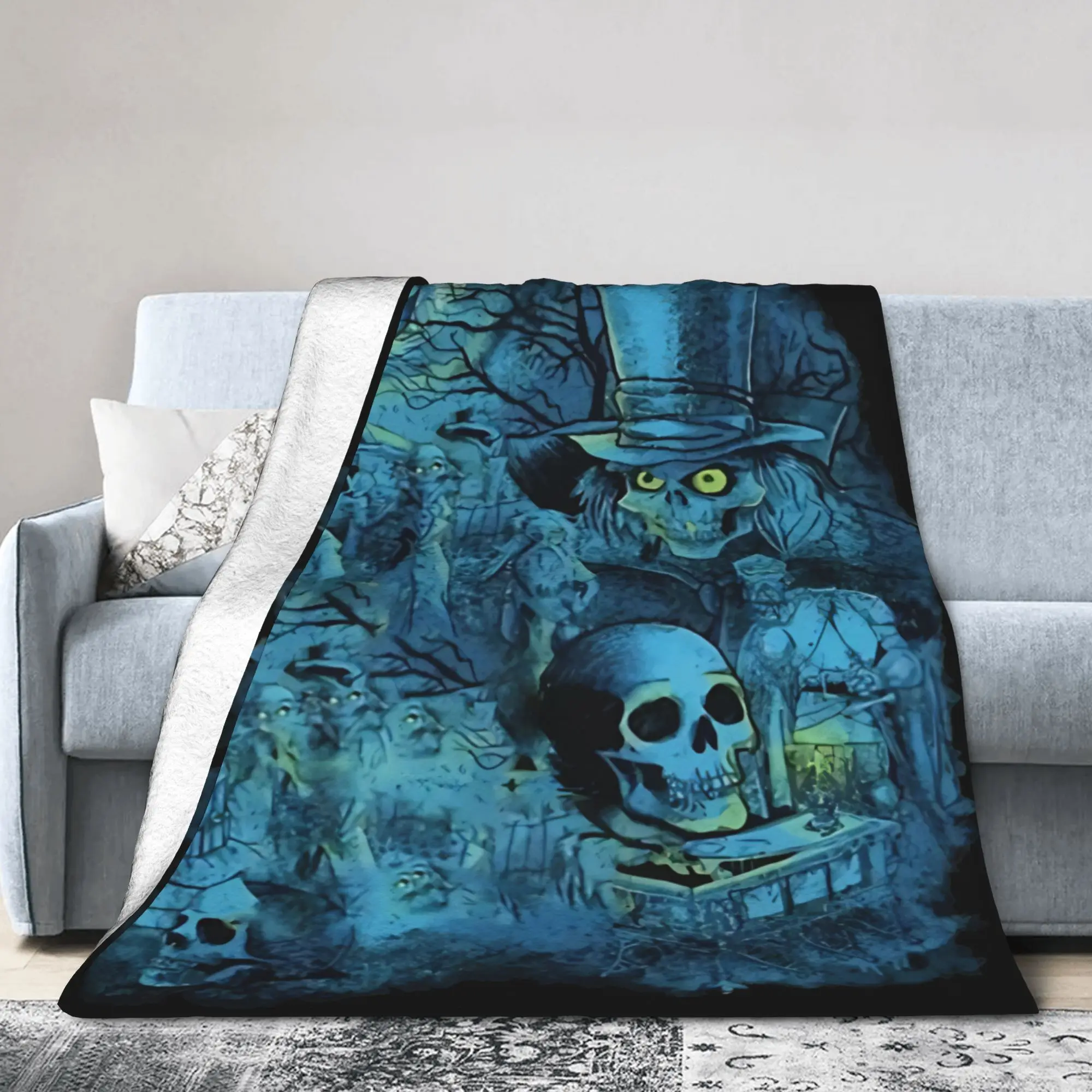 Haunted Mansion Horror Movie Warm Blanket  Decorative Plush Bedding Throws Fashion Couch Chair Flannel Bedspread Sofa Bed Cover